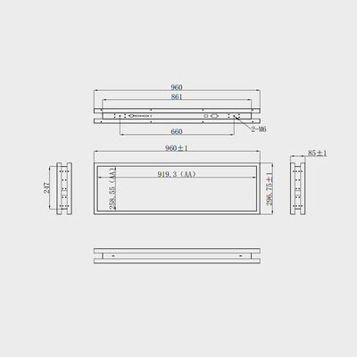 37.6인치 바 타입 디스플레이 양면 스크린 버스 정류장 적용 야외 솔루션
