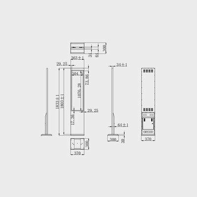 43.9 인치 바 타입 TFT 디스플레이 HMI 기계 상업 디스플레이 지원 쇼핑몰